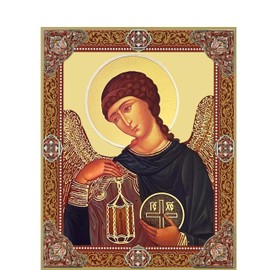 Needzo Archangels Saint Michael Raphael Gabriel The Three Archangels Wooden 3 Inch Icons, Set of 3 - Gold Foil Orthodox Catholic Icons