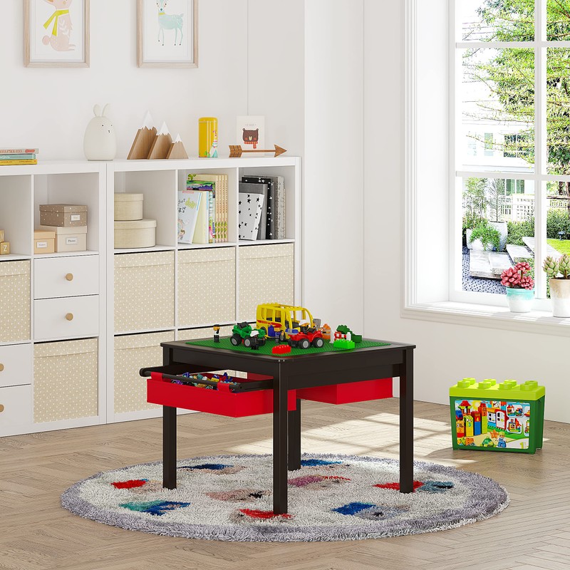 UTEX 2 in 1 Kids Construction Play Table with Storage