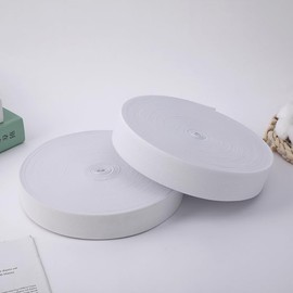 Magnoloran Elastic Band for Sewing, 2 Pack 3/4 Inch Elastic for Sewing Elastic Straps Wig Band Edge Band Knit Spool Sewing Band for Waistbands Pants Clothes & Lace Front Wigs((40 Yard White)