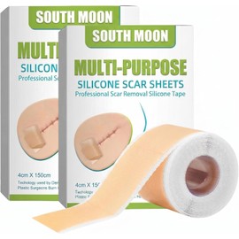 2 Rollos Cinta Silicona Reparación Cicatrices Marcas Piel Silicona Suave Grado Para Eliminación Cicatrices Cómoda Indolora Reusable Cesárea Acné