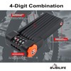 Foldable Bike Lock with Mount Bracket, 4-Digit Combination Anti Theft