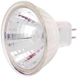 Satco S4188 75 Watt MR16 Halogen GX5.3 Base 12 Volt Clear NSP 9 Beam Pattern No Harmful Ultraviolet Rays Light Bulb, With Lens