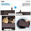 GRANNY SAYS 3-Shelf Hanging Closet Organizer, Foldable Storage, Dark Brown