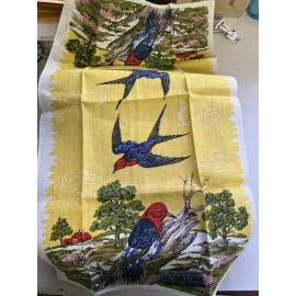 Pure NOS Vintage Parisian Prints All Pure Linen Dish Towel 16x29