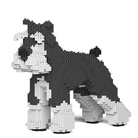 JEKCA Standard Schnauzer 01S-M01 | Dog Plastic Building Blocks | Age 14+