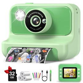 Kids Camera Instant Print, Christmas Birthday Gifts for Girls and Boys, Kids Camera 1080P HD Video Digital Toddler Camera Toy for 3 4 5 6 7 8 9 10 11 12 Years Old