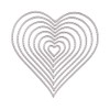 Rayher Heart Cutting Dies with Stitching on the Edge, Set