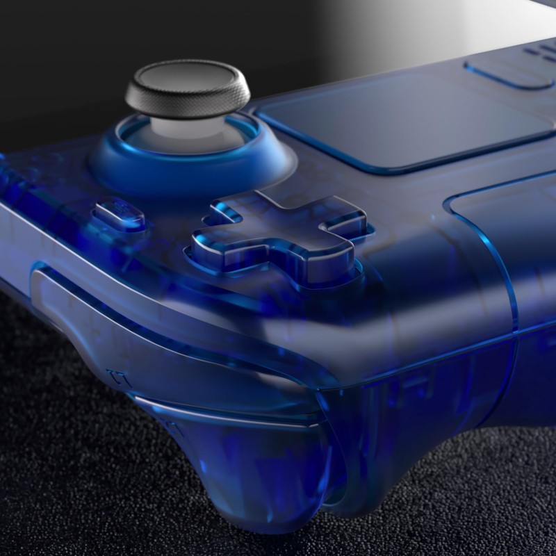eXtremeRate Clear Blue Custom Faceplate Back Plate Shell for Steam