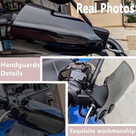 RUNNING PANTHER Handlebar Handguards Shield Bracket Protector for Harley Touring Road Glide, Softail Street Bob FXBB/114 FXBBS/Low Rider ST 117 FXLRST/Deluxe FLDE/Heritage Classic 2018-2023 (Black)