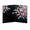 Yakushi Kiln Peach Festival Hina Doll Makie Folding Screen (Cherry Blossom, Large)