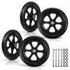LIQWEI 4 Pack 8 Inch Walker Wheels Replacement, Solid Wheelchair
