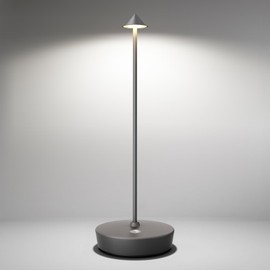 SHANGCAI Cordless Table Lamps Rechargeable, 6000mAh Battery Operated LED Desk Lamp Outdoor Waterproof Portable Touch Dimmable Table Light for Patio Restaurant Dining Home Grey