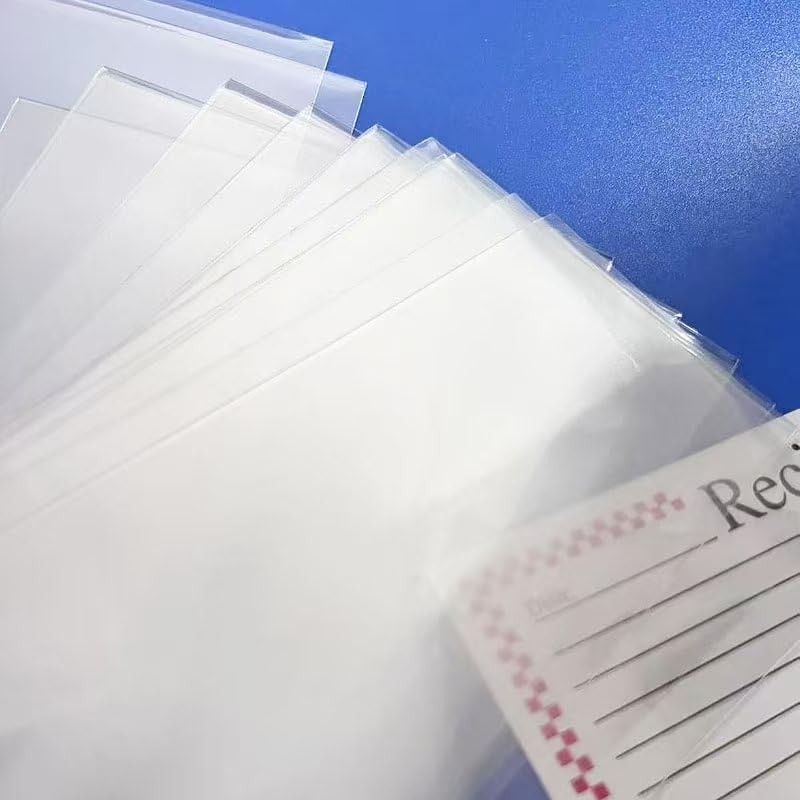 Clear 4x6 Inch Recipe Card Cover,Index Card Sleeve,100 Pack Recipe