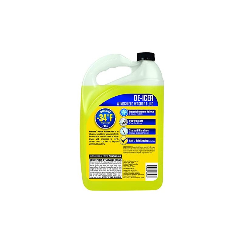 Prestone AS253-6PK De-Icer Windshield Washer Fluid (for Temperatures as Low