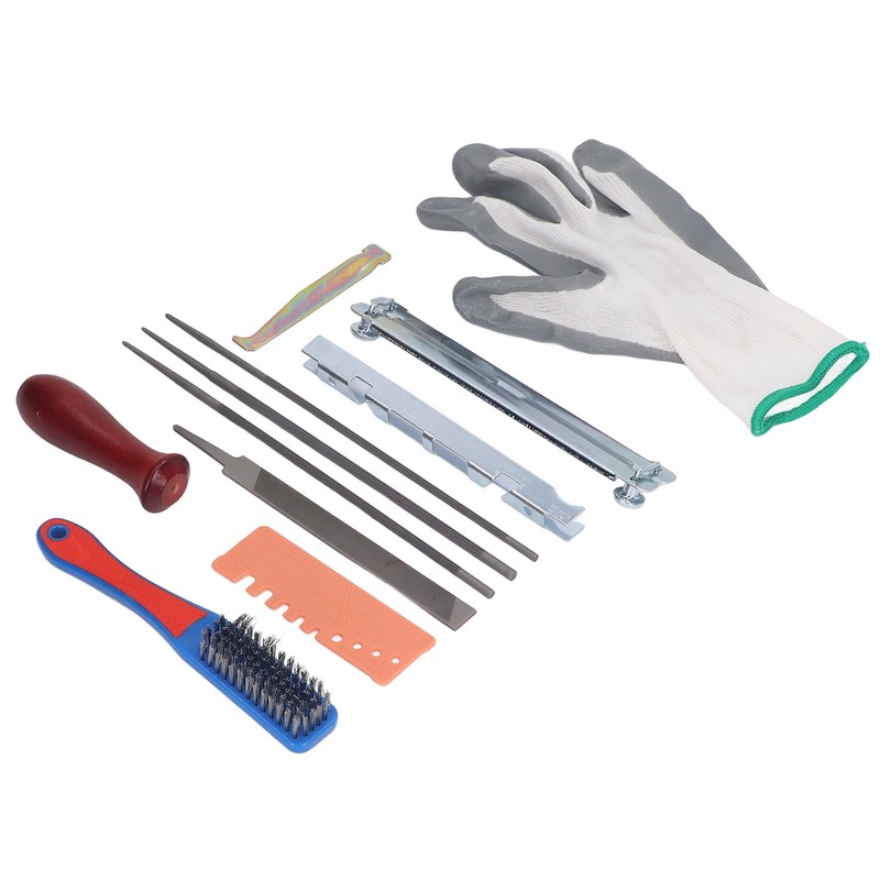 12Pcs Chainsaw Sharpener File Chain Saw Teeth Sharpening Tool Set