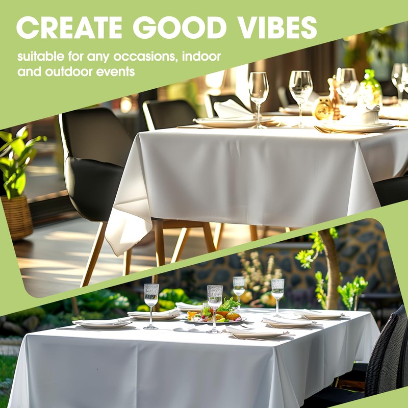 Pureegg Table Cloth - Polyester Table Cloth for Rectangle Table,