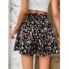 Milumia Women's Ditsy Floral Elastic Waist Skort Ruffle Hem Boho