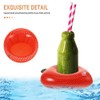 SUPVOX Inflatable Drink Holder, 4pcs Strawberry Drink Holder Floats for