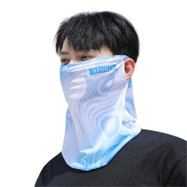 Cooling Neck Gaiter Sun Protection Scarf Windproof Face Cover Sport Face Mask for Men Women Blue