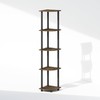 Furinno Turn-N-Tube 5 Tier Freestanding Corner Display Rack Shelving Unit,