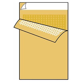 #000 Open End Bubble-Lite Mailer Envelopes, 4" x 8", 55#, 100% Recycled, Golden Kraft, Peel & Seal (Box of 500)