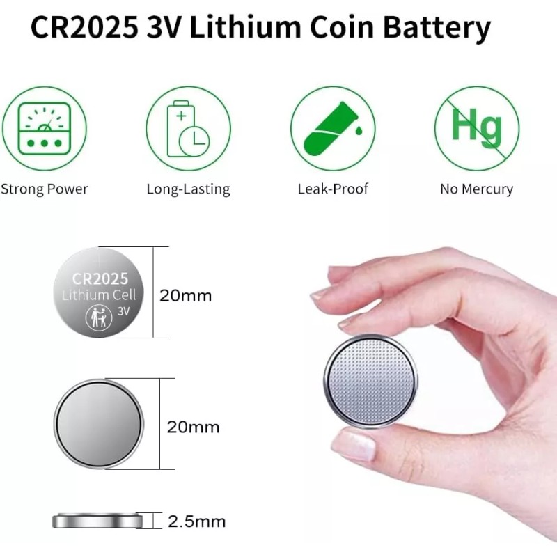 2 Pack CR2025 CR 2025 3V LITHIUM BATTERY BR2025 DL2025