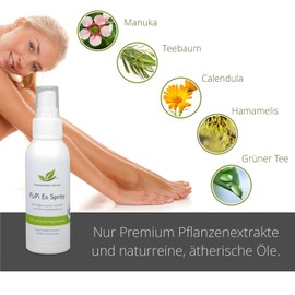 Naturprodukte Schwarz - FuPi Ex - Fußspray gegen Fußpilz, Fußschweiß & Fußgeruch - Mit naturreinem Premium Teebaumöl, 100ml
