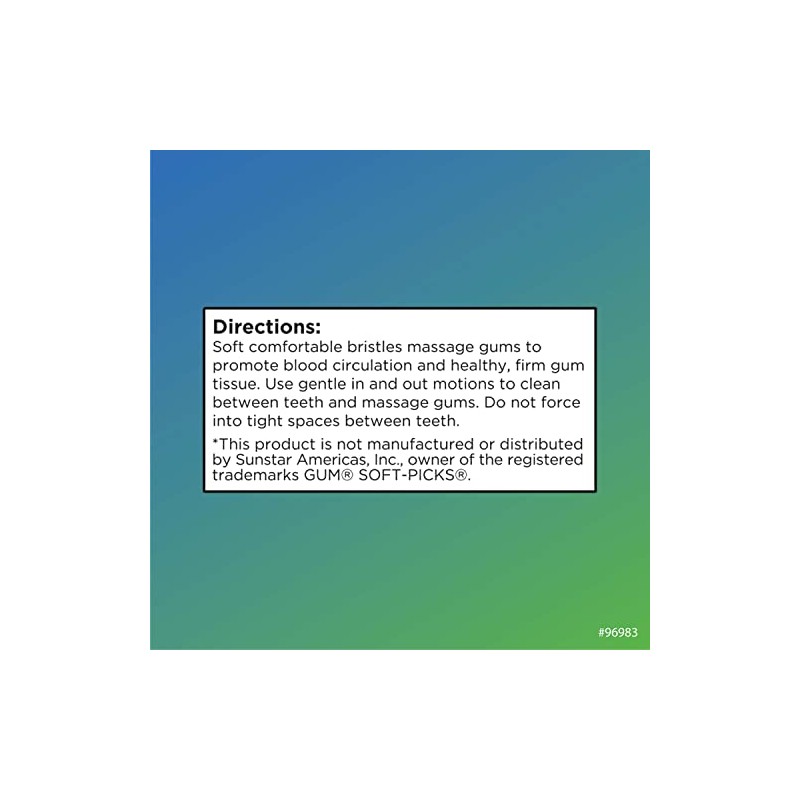 Quality Choice Soft Comfort Dental Picks for Teeth & Gums,