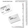 QWORK® Stainless Steel L Shape Square Ruler, 150 x 300