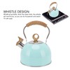 2.5L Whistling Tea Kettle with Handle Stainless Steel Portable Stovetop
