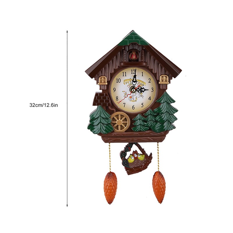 Cuckoo Clock Decorative Clock, Traditional Chalet Tabletop Wall Sound Cuckoo