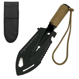 Ncheli Camping Trowel 9 in 1 Multifunzionale Stainless Steel Camping Accessories Non-Slip Garden Shovel Military Shovel Hiking Survival Shovel