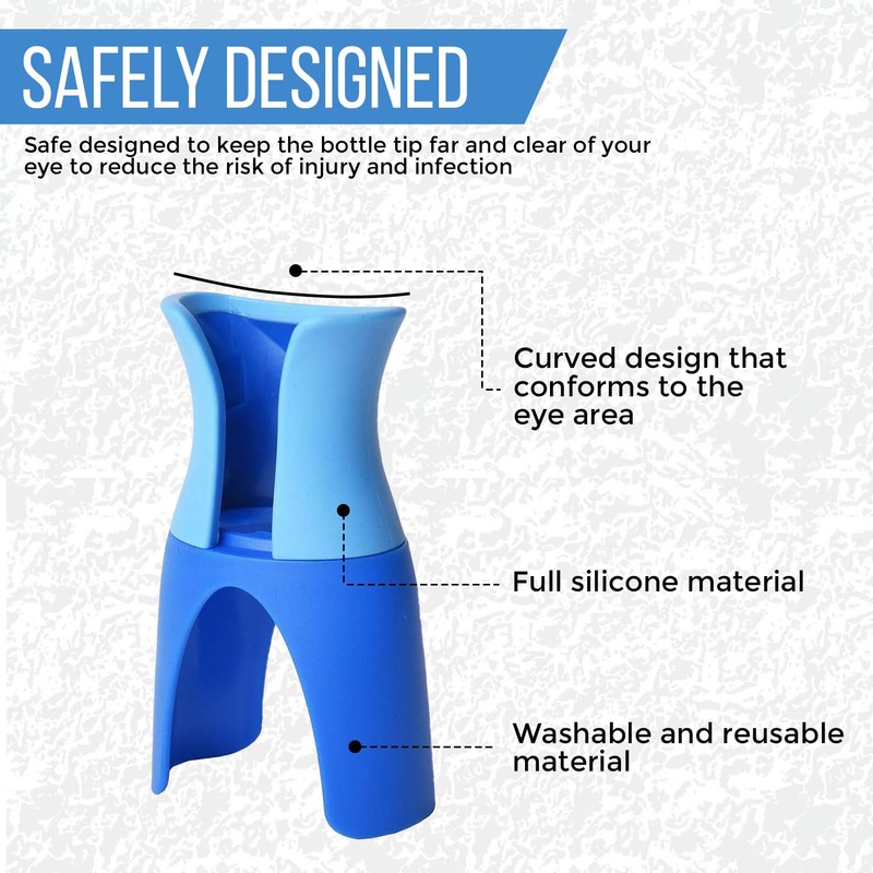 Remedic Eye Drop Guide with Silicone Adapter – Reusable Tool