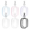 6 Pcs Clear Figures Display Bag with Keychain Zipper Clear