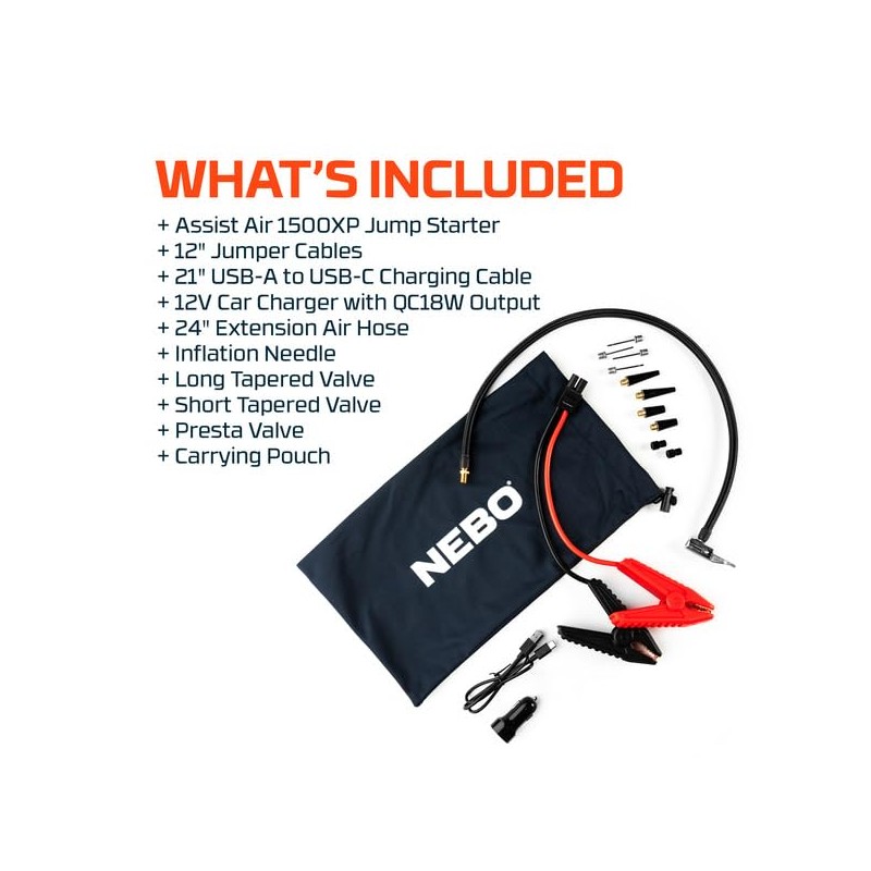 NEBO Assist AIR 1500XP Jump Starter and Air Compressor |