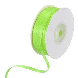 uxcell Satin Ribbon, 1/8 Inch x 100 Yards Bright Green Double Face Polyester Satin Ribbon for Gift Wrapping, Crafts, Wedding Party Decorations, Bouquet, Bow Making