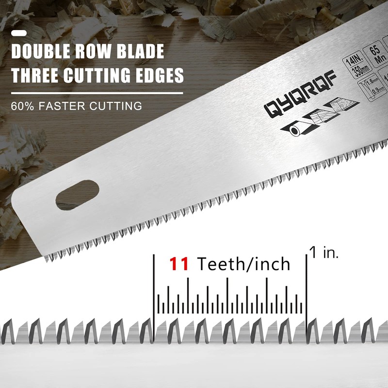 14 in. Pro Hand Saw, 11 TPI Fine-Cut Soft-Grip Hardpoint