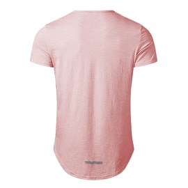 Athlemon Mens Long Shirts for Men Extra Long T Shirts Mens t-Shirts Longline Hipster Reflective Line Scallop Tees