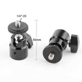 CAMVATE Mini Tripod Head Ball Head with 1/4"-20 (Pack of 2)