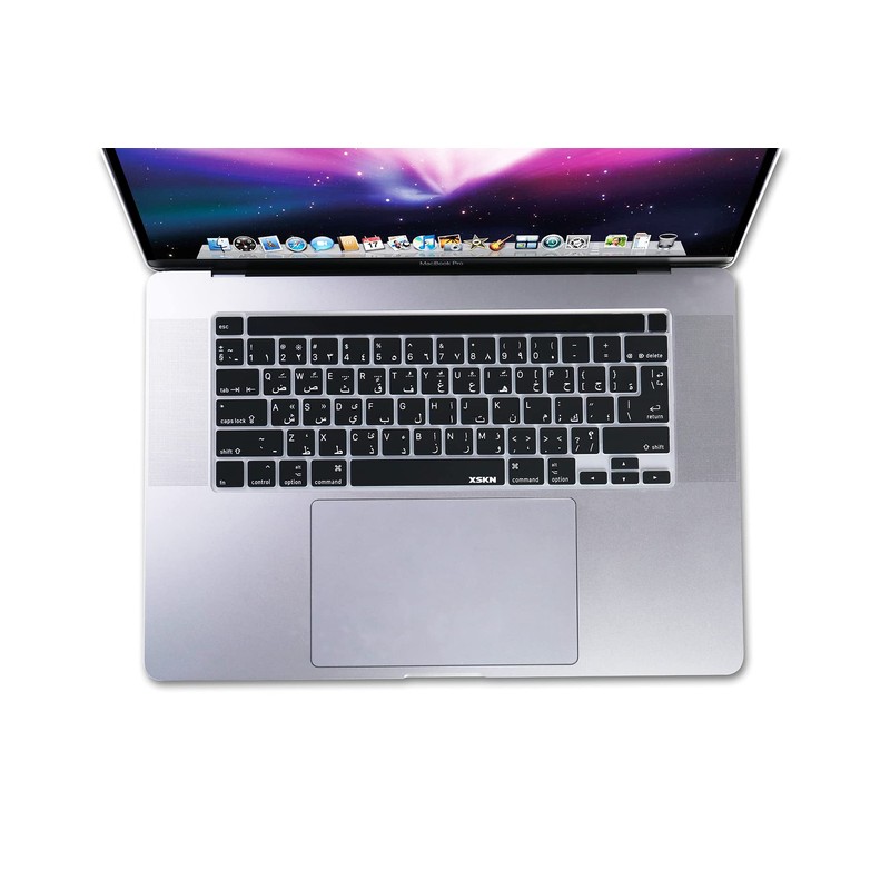 XSKN Arabic Language Black Silicone Keyboard Cover