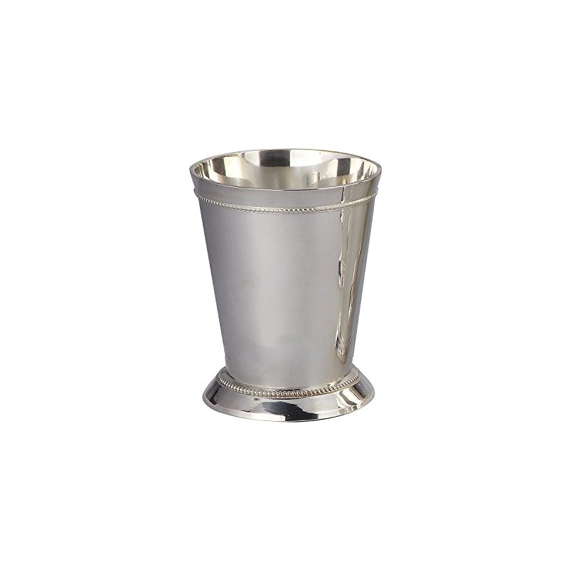 Elegance Silver 90372 Silver Plated Small Beaded Mint Julep Cup,