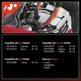 A-Premium Iridium Platinum Bujías Compatible con Equinox 2018-2020, Malibu 2016-2020, Cruze 2016-2019 y GMC Terrain 2018-2020 y Buick Encore 2016-2019