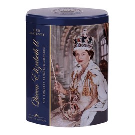 Ahmad Tea London Gifts | Queen Blue Caddy with English Breakfast | Gift | London & English Souvenirs | 40 Teabag Sachets | 1 Flavour