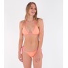 Hurley Women's Solid Revo Tri Top Bikini Top, Pink Guava,