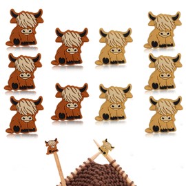 BEEFLYING 10pcs Knitting Needle Stoppers Ox Shape Knitting Needle Point Protectors Stitch End Caps for Knitting Supplies Accessories