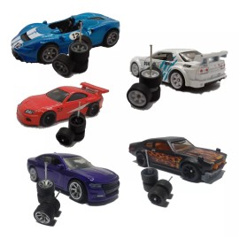 BONESHAKERGARAGE 5 Sets De Llantas De Goma Para 5 Carritos 1:64 Hotwheels