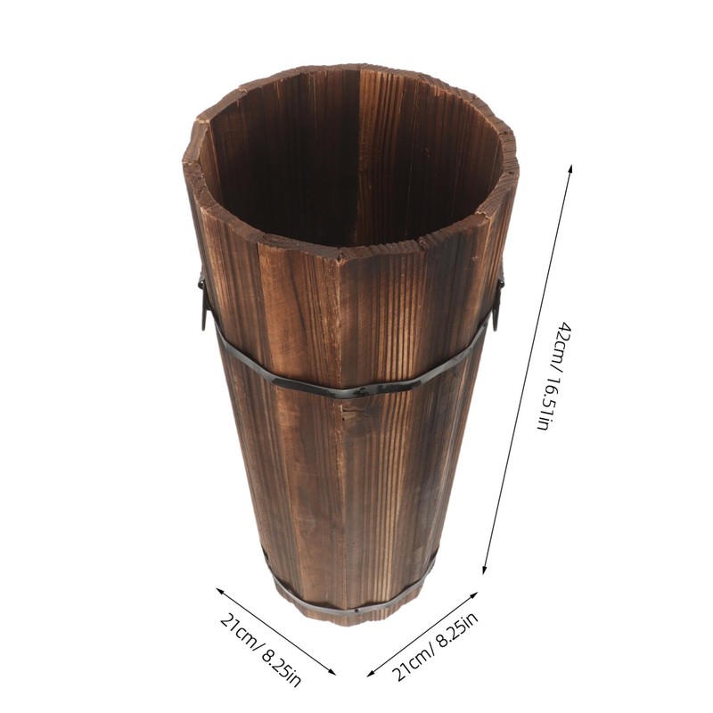 ABOOFAN Wooden Umbrella Stand for Entryway Rustic Umbrella Holder Freestanding