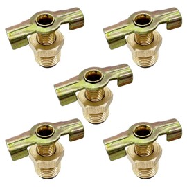 5 Stück Messing Wasserablassventil, DN8 1/4" Luftkompressor Ablassventil Ersatzteil