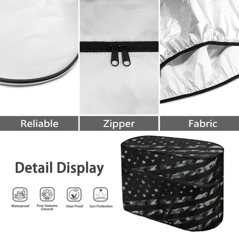 Horeset Camo American Flag 30lb Propane Tank Cover for Double