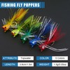 Fly Fishing Popper Flies, 10/30pcs Dry Flies Bass Popper Fly